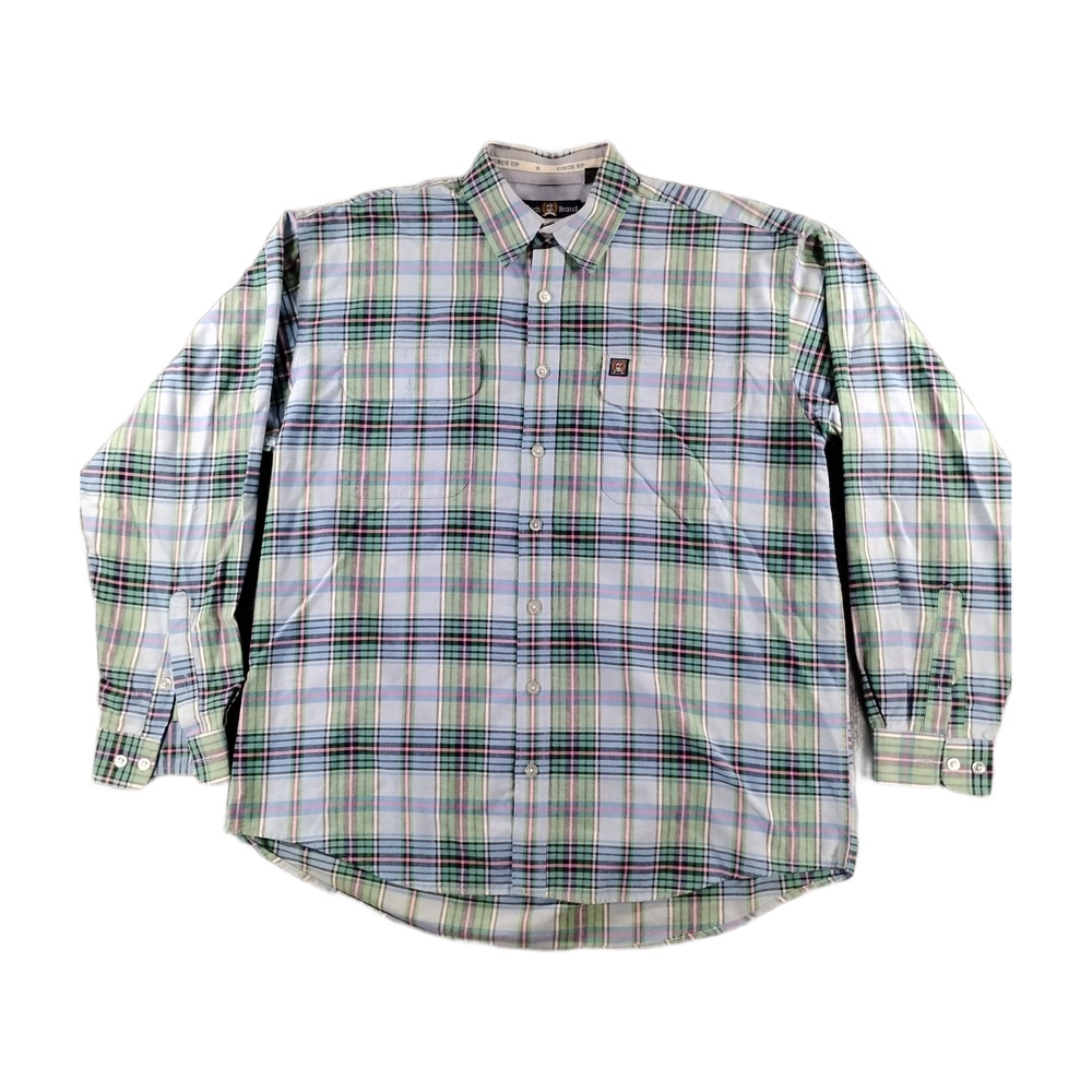 Cinch Men's Long Sleeve Plaid Shirt Size L Western Workwear Button Down Cotton